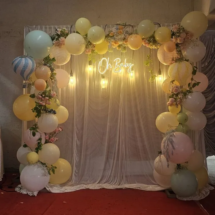 Floral Baby Shower Backdrop